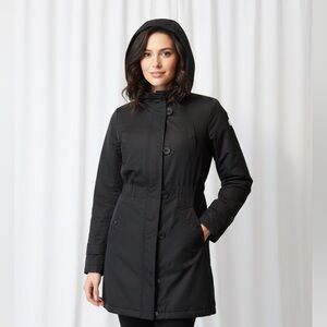 Hali Tech Black Coat -Women’s Size Small – Warm Winter Jacket, Classic Outerwear